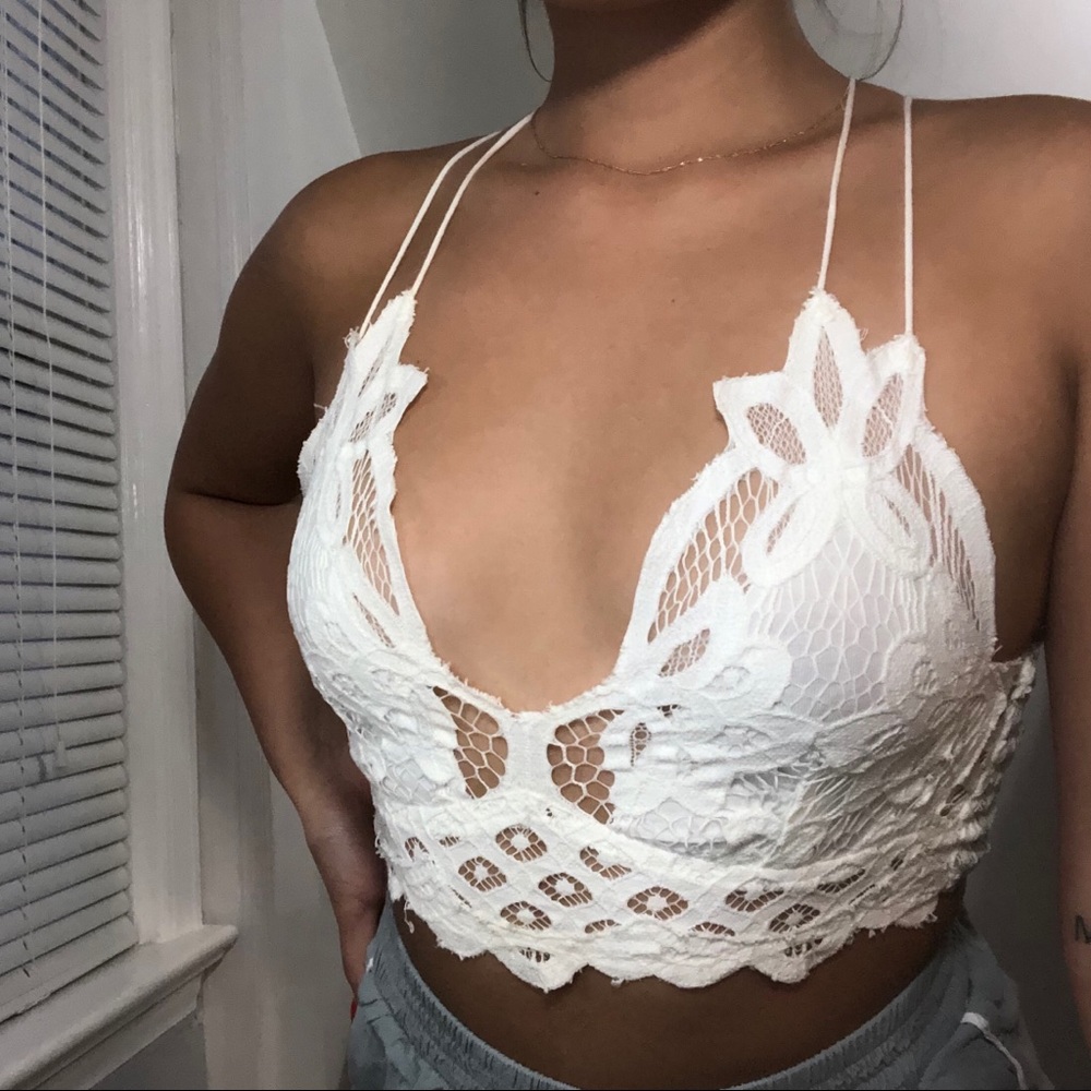 Free people lace crop top